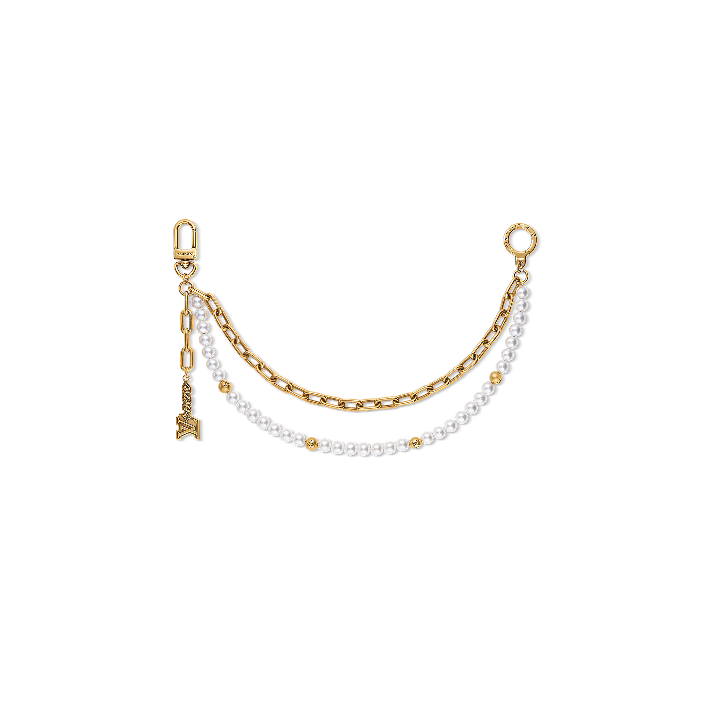 l**is V*t*n chain belt pearls bag charm m01689
